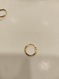 Anting - anting emas 916 design bulatan bercorak