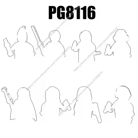 PG8116 Action Figures Movie accessories Building Blocks Bricks toys PG782 PG783 PG784 PG785 PG786 PG