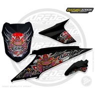 TRANSPARENT STRIPING NEW VIRAL JAPANESE ARAI MOTIF CARBONBEAT MOTORCYCLE STICKERELEGAN