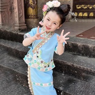 Thai Girl Children's Suit Dance Costume Performance Thailand Cambodia Malaysia