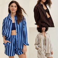 AMERICAN EAGLE OVERSIZE STRIPE SHIRT