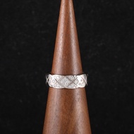 CHANEL(香奈兒) COCO CRUSH 寬版鑲鑽 戒指 18K白金/鑽石 52 白金