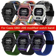 GBD-200 Nylon Watch Band for Casio G-SHOCK 3506 | Magnetic Folding Buckle Strap | GBD-200-1A/RD-4 | 