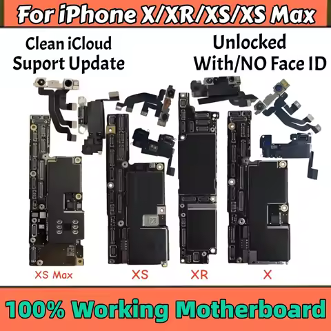 Unlocked For iphone X XR XS Logic board Motherboard Full chips Clean iCloud For iPhone XS Max Suppor