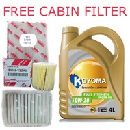 TOYOTA WISH 2009Y , TOYOTA HARRIER ZSU60 AIR FILTER+OIL FILTER+KOYOMA 0W20 FULLY SYNTHETIC