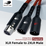 GOLLEY LION XLR Splitter-ตัวเมียกับสายเคเบิลตัวผู้ Y คู่