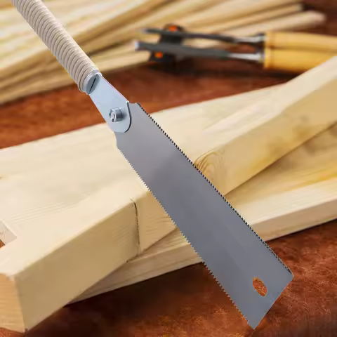 Japanese Hand Saw SK5 Flexible Double Sided Saw Blade Flush Cut Wood Handle Dovetail Pull Saw for Wo