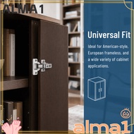 ALMA 2pcs Hydraulic Damping Hinge, Self-Closing 1/2 Inch Overlay Soft Close Hinge, Soft Close Adjust