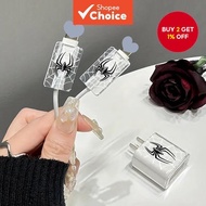 New New 3-piece set black spider charging head cover 20W charging head cover 18W fast charging head 