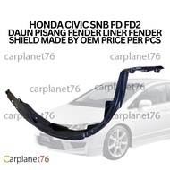 HONDA CIVIC SNB FD FD2 (2008-2012) DAUN PISANG FENDER LINER FENDER SHIELD MADE BY OEM PRICE PER PCS