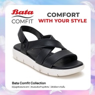 Bata บาจา Comfit รองเท้าเพื่อสุขภาพแบบรัดส้น พร้อมเทคโนโลยี เนเจอร์ฟิต FlexiFit รองรัน้ำหนักเท้า สำหรับผู้หญิง รุ่น FRANCA สีเบจ 5018075 สีดำ 5016075