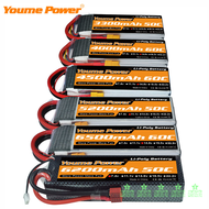 [muzhi] Youme 2S 3S 4S 6S lipo battery 11.1V 14.8V 3300mah 4500mah 5200mah 6200mah 6500mah with Dean