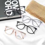 [Free Box & Wipe] Simple Unisex Photochromic Plastic Box Glasses | Photochromic glasses | Anti-radia