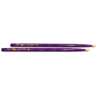 Vater VCP5BW Purple Color Wrap Drumstick 5B Hickory Wood Tip
