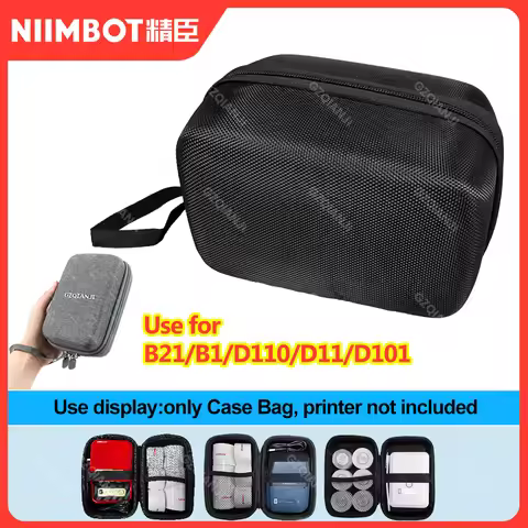 Durable Black Niimbot B1 B21 B21PRO D110 D11 D101 Label Printer Maker Protection Bag Case Label Stic