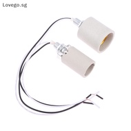 Lovego LED Light Ceramic Screw Heat Resistant Adapter Home Use Socket Round For E14 Bulb Base E27 Lamp Holder With Cable SG