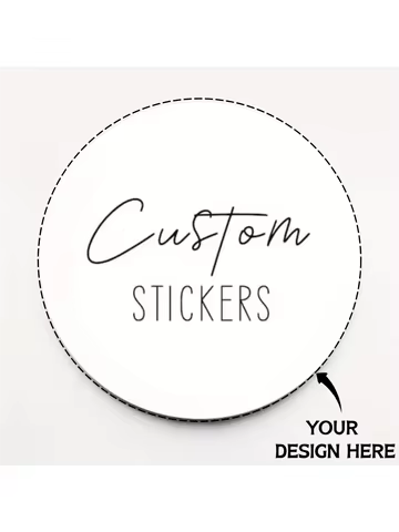 Custom Stickers 4-8cm Personalized Round Business Car Water Bottle Decals Wedding Labels Available i