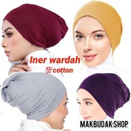 ANAK TUDUNG INNER WARDAH SNOWCAP TANPA LUBANG KAIN COTTON BORONG MURAH HITAM PUTIH