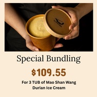 Ms Durian Mao Shan Wang Durian Ice Cream | 3 Tub of 400g