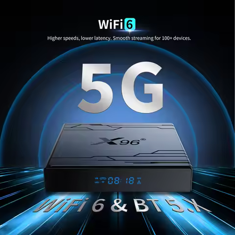 X96 NEX Android 14 TV Box Amlogic S905Y5 BT5.X 100M LAN Set Top Box 2.4G&5G WIFI6 Media Player