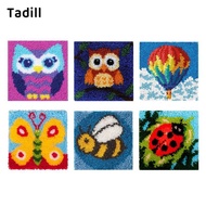 [dksqer] Latch Hook Kits Crochet Yarn Kits, diy work Crocheting Rug Yarn Cushion Embroidery Carpet S