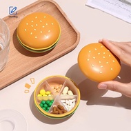 ONew 2/3/6 Grid Hamburger Pill Box Portable Medicine Dispensing Box Three Meals A Day Seven Days A W