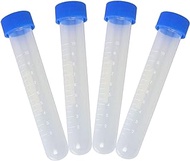 RLECS 20pcs 10ml Centrifuge Test Tubes with Screw Cap and Graduation, Lab Plastic Frozen Round Bottom Vial Container for Laboratory School Educational