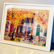 Autumn Neighbor Puzzle Frame Solid Wood 1,000 Piece Frame 500 Pieces 100cm 70X50X75cm 50.8 * 68.6 Fr