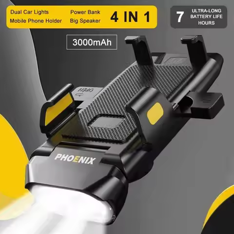 4-in-1 LED Bicycle Light 3000mAh Bike Headlamp Power Bank 400Lumen Handlebar Rechargeable Front Lamp