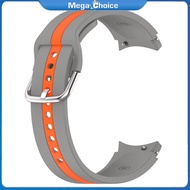 MegaChoice【100%Original】Silicone Sport Watch Bracelet Contrast Color Classic Strap Compatible For Sa