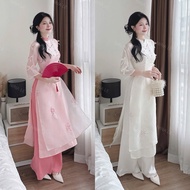 (H2) super classy modern ao dai set for going out and checking in ao dai vietnam ao dai muslimah