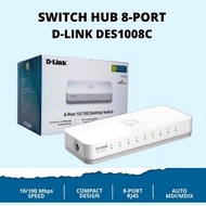 D-LINK DES-1008C Switch hub 8 port, Dlink 8port LAN 10/100 DES1008C 1008 OFFICIAL