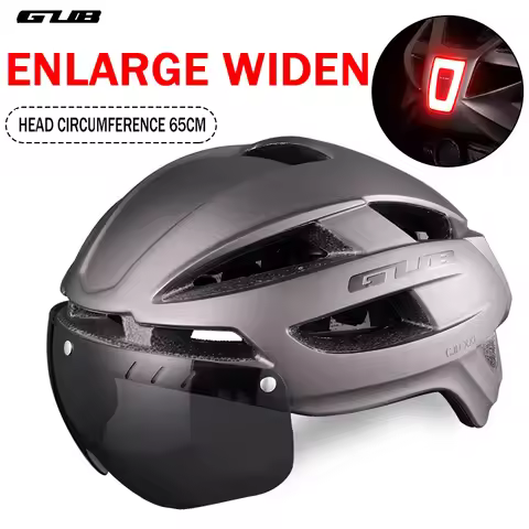 TopFight Big Size XXL with Warning Light Goggles Riding Helmet for Men Women Mountain Road Bicycle S