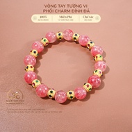 Ngoc Dan Tam - Tuong Vi Bracelet 9mm 5A Mixed with Stone Charm - Fire Element & Earth Element
