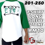 T-SHIRT LONG SLEEVE 2TONE #bundle RM10