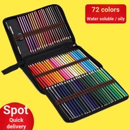 Color Pencil 48/72 Colors Water-Based Color Pencil Canvas Bag Color Pencil Oil-Based Color Pencil Wa