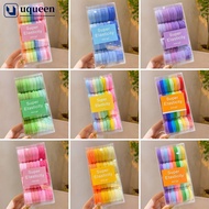 UQUEEN 32pcs/Box Colorful Large Elastic Hair Ties for Girls Durable Knitted Scrunchies Kids Hair Ban
