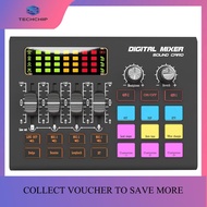 TECHCHIP-SX10 Mixer Live Sound Card Mobile Computer Game Recording Live Microphone Karaoke Instrumen