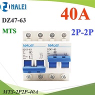 MTS 40A 2-Way Circuit Breaker NAILE AC MCB 2Pole Left Side And 2Pole Right