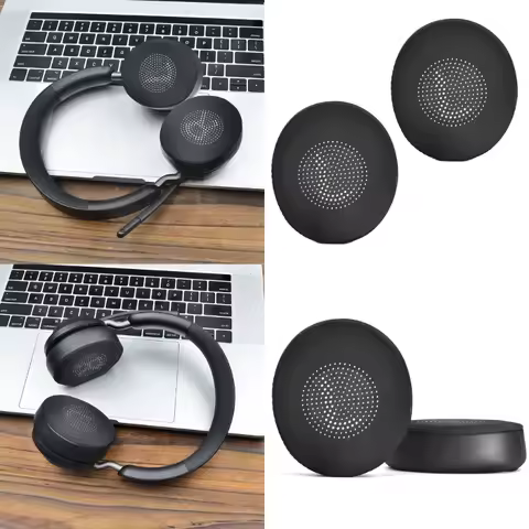 Soft Memory Foam Ear Pad Ear Cushions For Jabra 45h Evolve2 65 Headsets Foam Padding EarPads Accesso