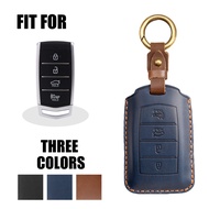Luxury Genuine Leather Car Key Cover Case for HYUNDAI 2020 Genesis G70 G80 EQ900 G90