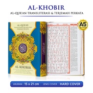 Al Quran Terjemah Al Khobir A5 Alquran Kecil BIRU Transliterasi dan Terjemah Perkata HVS - Al Qur'an Murah