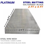 2FT x 4FT | Steel Matting Wire Mesh 2x2 Holes | Galvanized Iron  Black Iron | 3.5MM  4.5MM