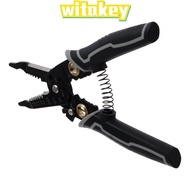 WITAKEY Wire Stripper, High Carbon Steel Black Crimping Tool, Universal 9-in-1 Cable Tools Electricians