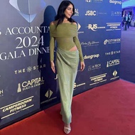 HIJAU Elegant green dress, Sexy Party dress, imported dress D0980 green dress, green Party dress