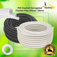 Hight Quality PVC Conduit Corrugated Flexible Pipe 20mm/ 25mm Flexible Electrical Conduit