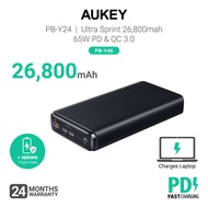 Aukey PB-Y24 Ultra Sprint 26800mAh 65W PD Laptop Powerbank (24 Months Warranty)
