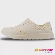 【LOTTO 義大利】 女 COTTA 奶霜洞洞鞋- 22cm 白