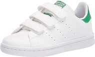 Stan Smith 2021 Sneaker, White/Black/Green, 4 US Unisex Big Kid