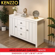 KENZZO Arlo Cabinet Display 2 Pintu 3 Laci Elegant Wooden Storage Sideboard 4ft | Simpanan | Storage